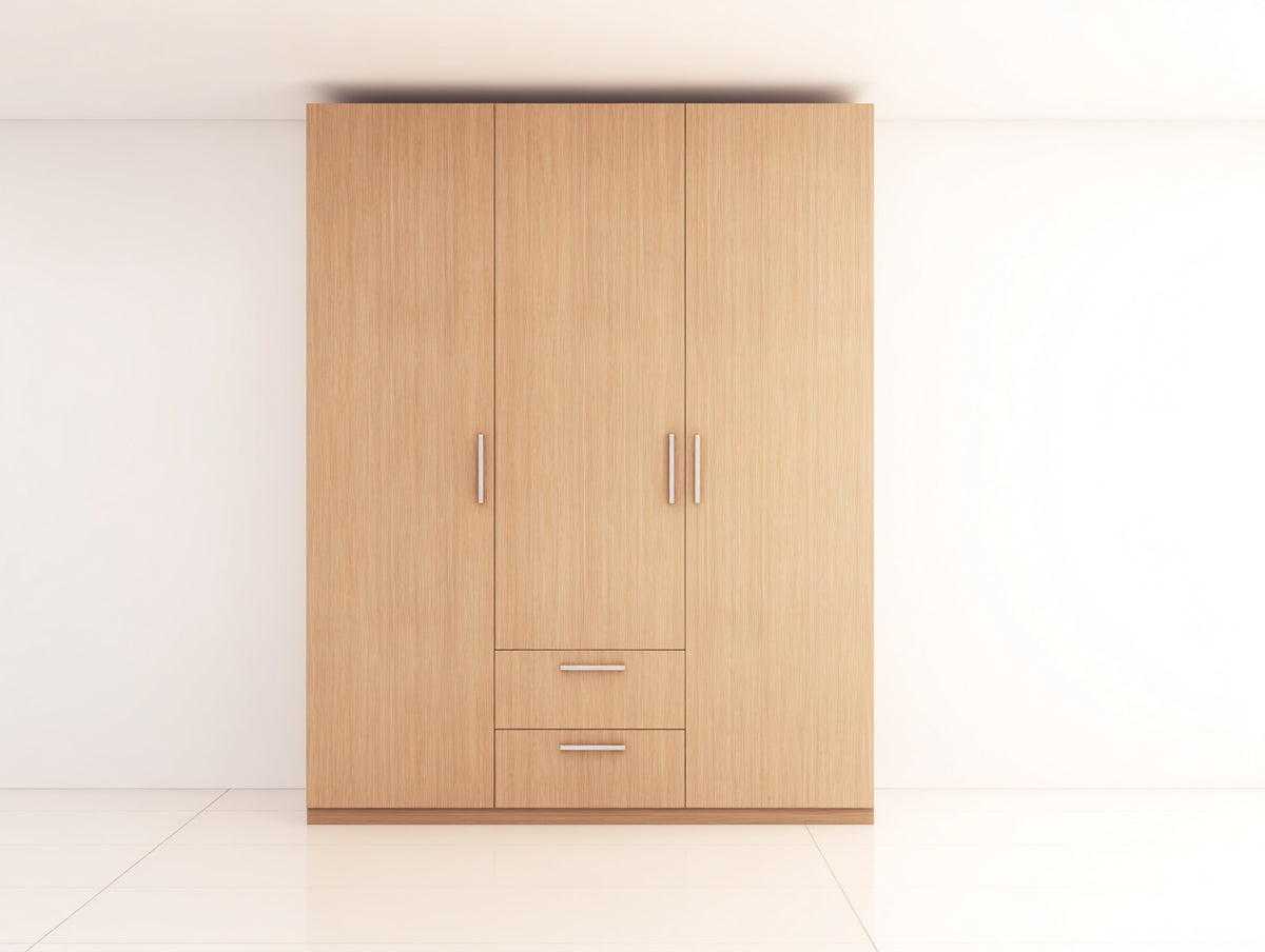 Armadio - Legno composito - 142 x 54 x 199 cm - Faggio naturale - Stile moderno
