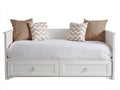 Divano letto - Legno-Tessuto - 210x98x85 cm - Bianco - Stile classico