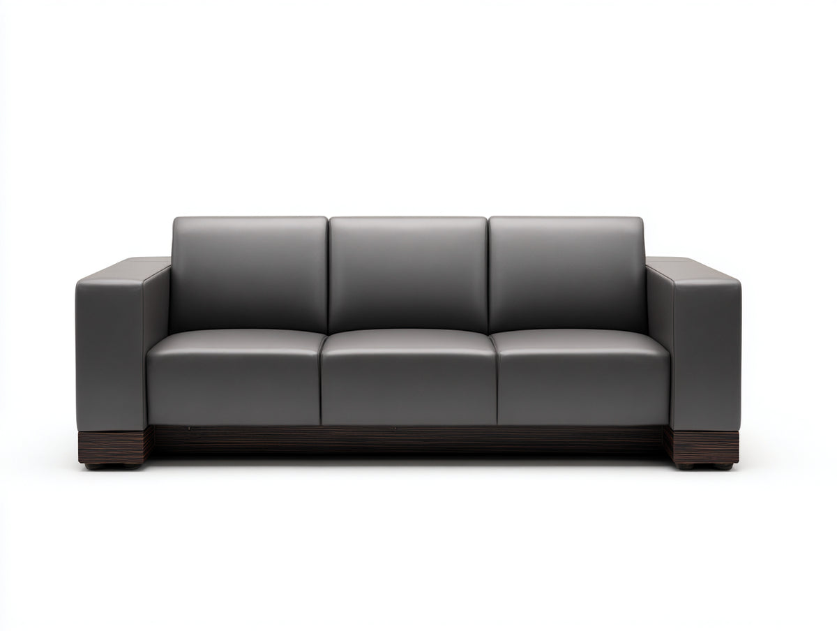 Divani a 3 posti - Pelle sintetica - 240 x 95 x 88 cm - Grigio - Stile moderno