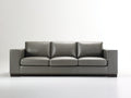 Divani a 3 posti - Pelle sintetica - 240 x 95 x 88 cm - Grigio chiaro - Stile moderno