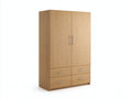 Armadio - Legno - 126 x 55 x 204 cm - Rovere chiaro - Stile moderno