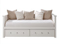 Divano letto - Legno-Tessuto - 210x98x85 cm - Bianco - Stile moderno