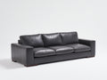 Divani a 3 posti - Pelle sintetica - 235 x 95 x 88 cm - Grigio scuro - Stile moderno