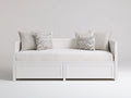 Divano letto - Legno-Tessuto - 205x96x83 cm - Bianco - Stile moderno