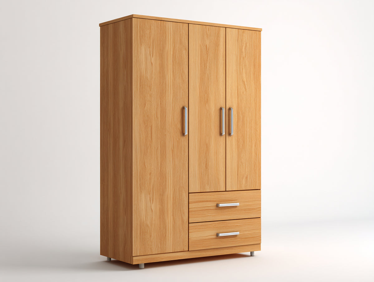 Armadio - Legno composito - 121 x 52 x 199 cm - Rovere dorato - Stile moderno