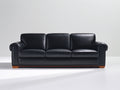 Divani a 3 posti - Pelle sintetica - 230 x 95 x 88 cm - Nero - Stile moderno