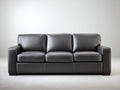 Divani a 3 posti - Pelle sintetica - 240 x 95 x 88 cm - Grigio scuro - Stile moderno