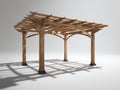 Pergola da giardino - Legno - 400 x 300 x 270 cm - Marrone naturale - Rustico