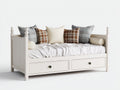 Divano letto - Legno - 205x96x80 cm - Bianco - Stile classico