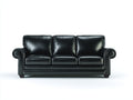 Divani a 3 posti - Pelle sintetica - 235 x 92 x 90 cm - Nero - Stile moderno