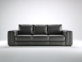 Divani a 3 posti - Pelle sintetica - 240 x 95 x 88 cm - Grigio scuro - Stile moderno